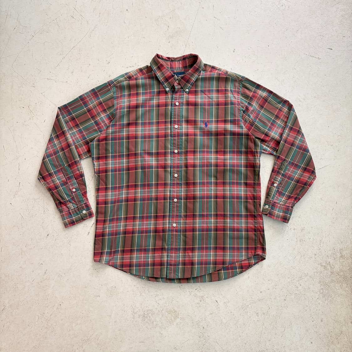 90s 폴로 랄프로렌 빈티지 플란넬 체크셔츠 XL 상품이미지1