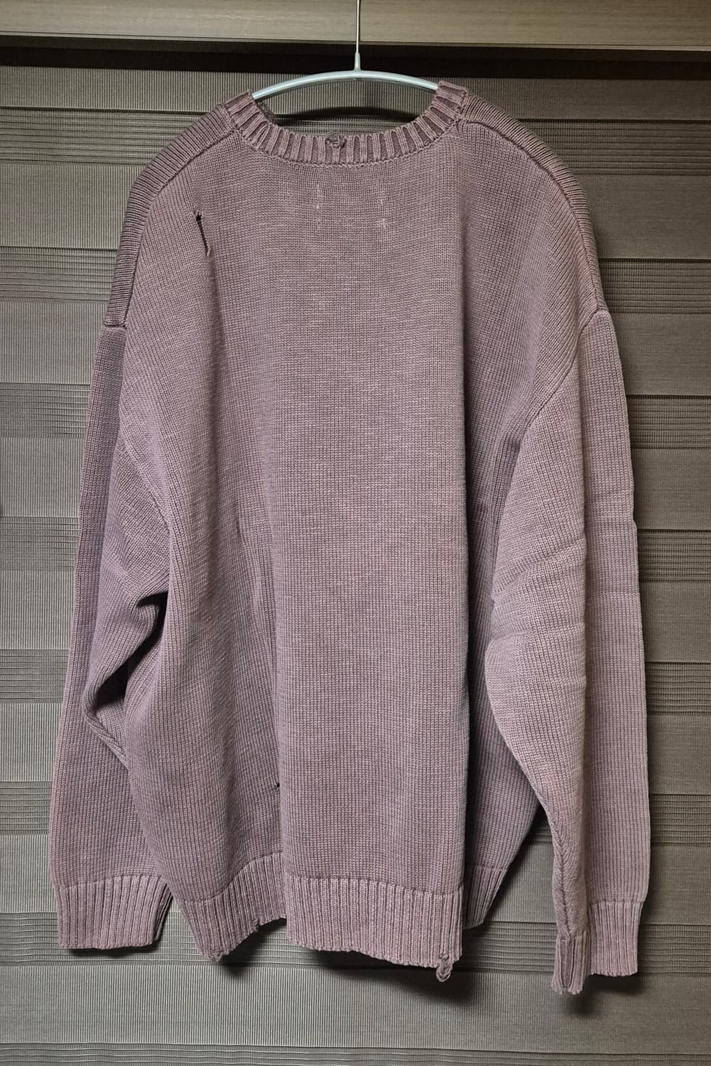 [2]아워셀브스 24fw 데미지 니트 더스티퍼플(핑크) 상품이미지2