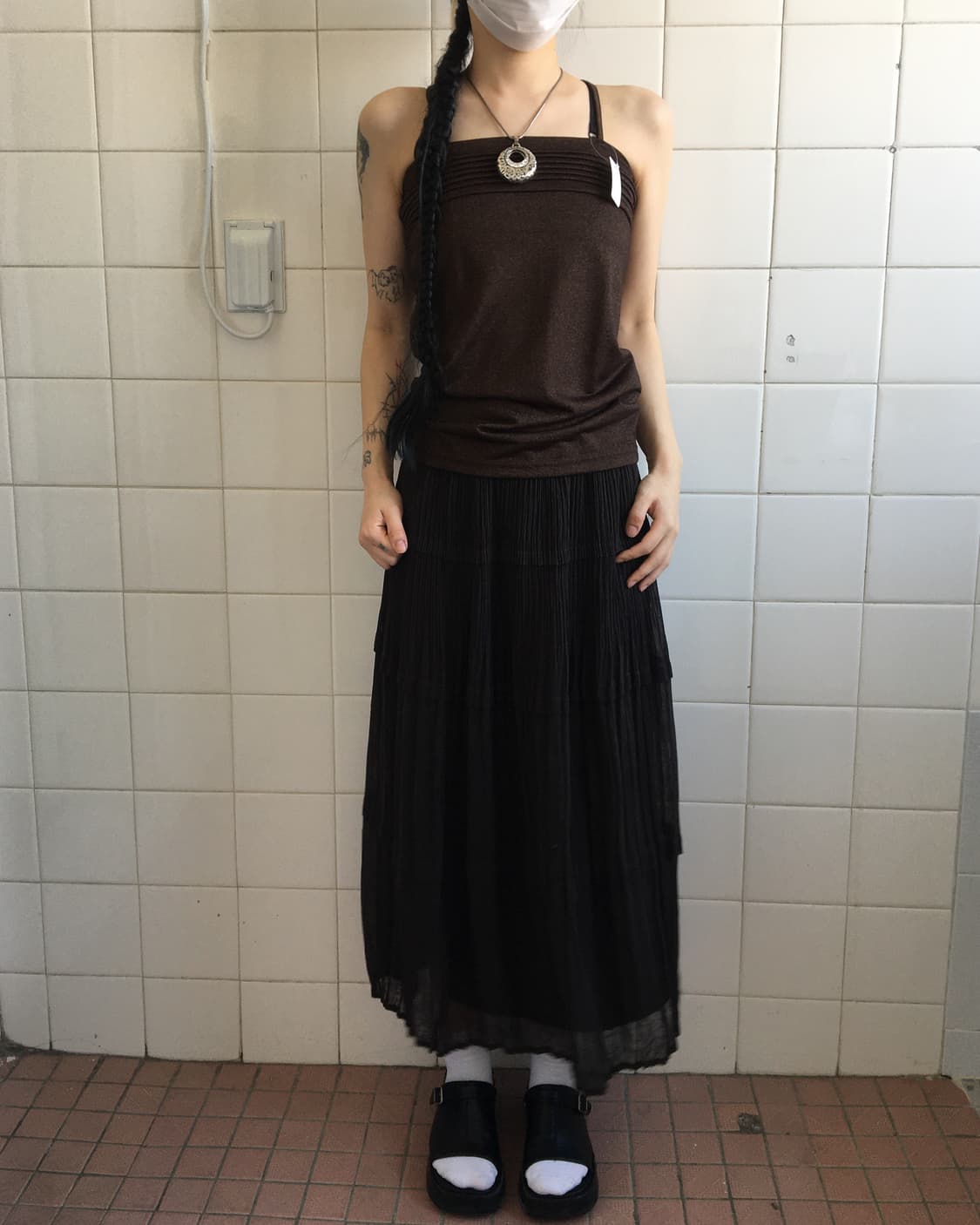 Line detail glitter sleeveless 상품이미지4