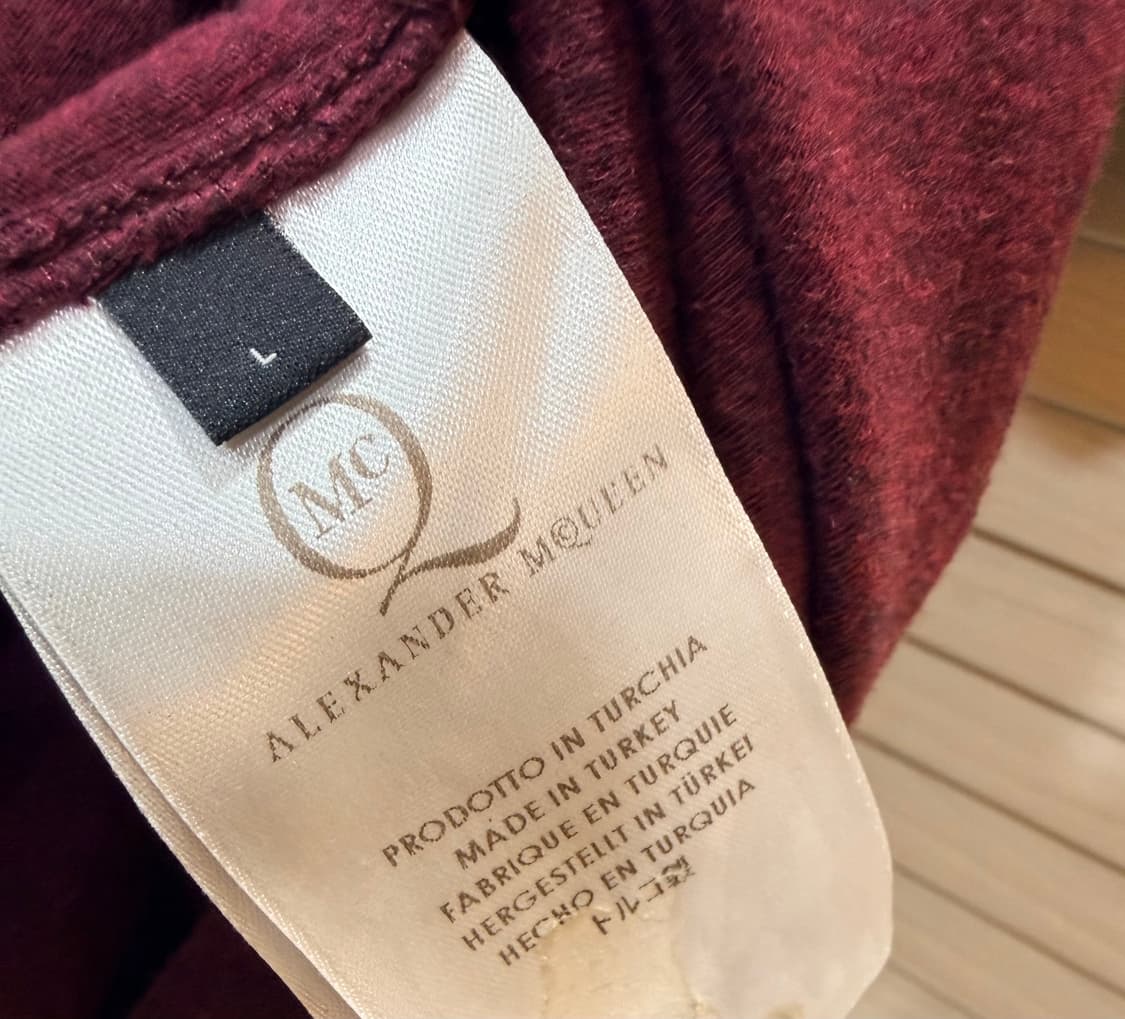 Alexander McQueen알렉산더 맥퀸 맥큐 사선 절개 로고 티셔츠 상품이미지6