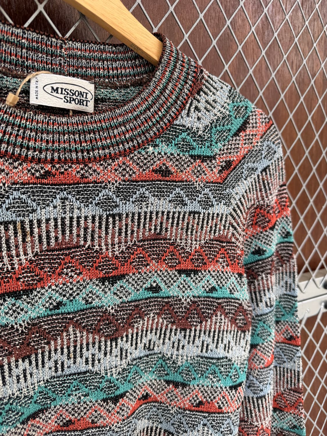 미쏘니 missoni 컬러 배색 보헤미안 패턴 니트 S 상품이미지4