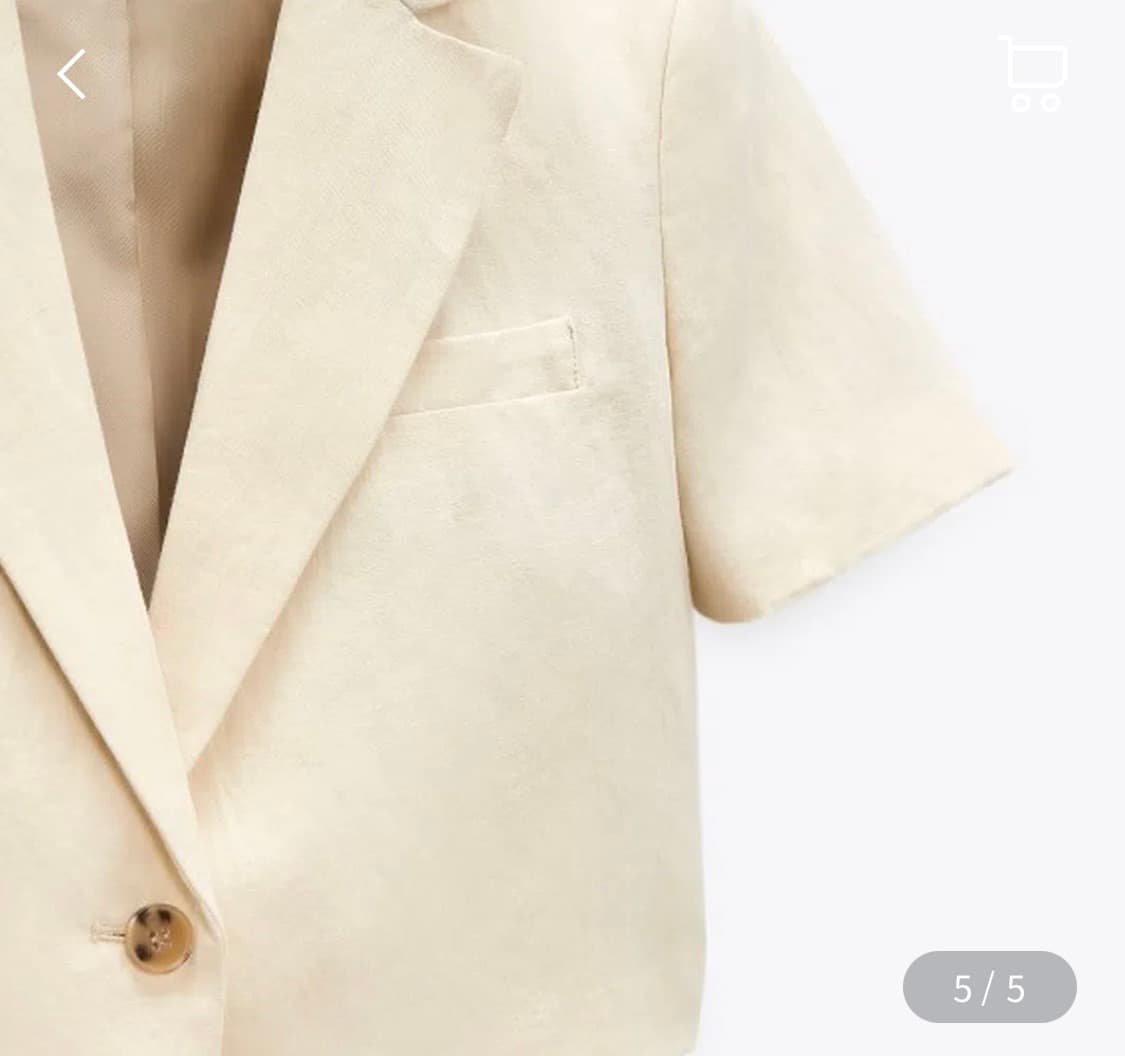 ZARA 자라 린넨 블레이저 자켓 셋업 상품이미지3