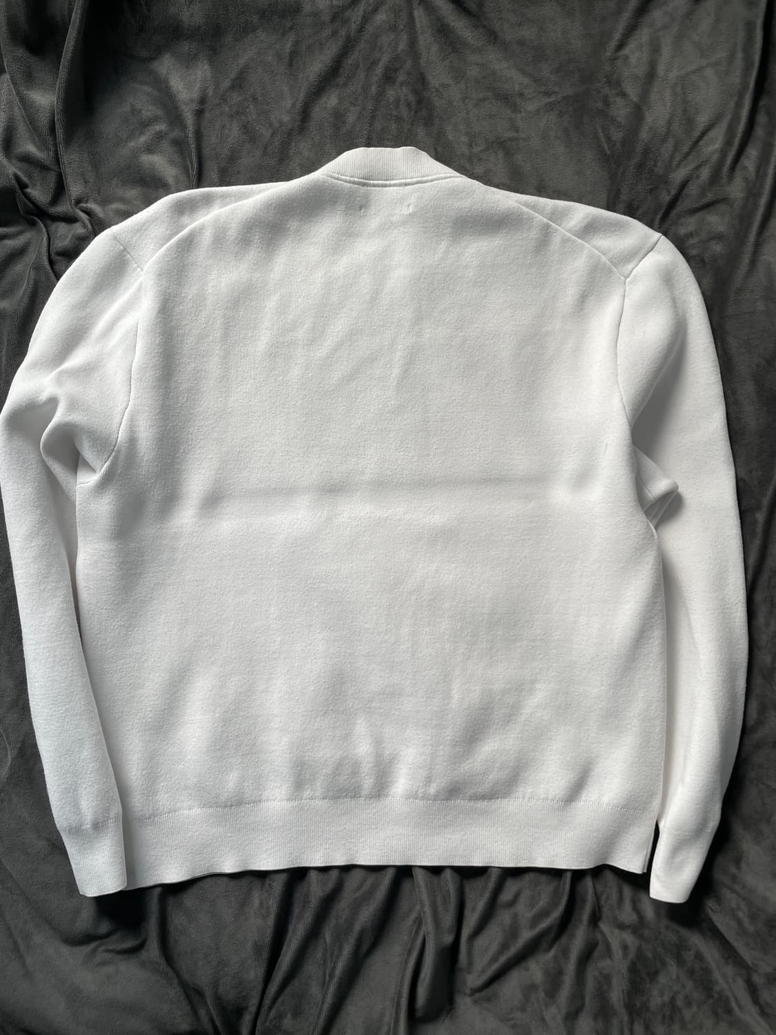 COS 코스 더블페이스 보머 넥 니트 화이트 L사이즈 상품이미지3