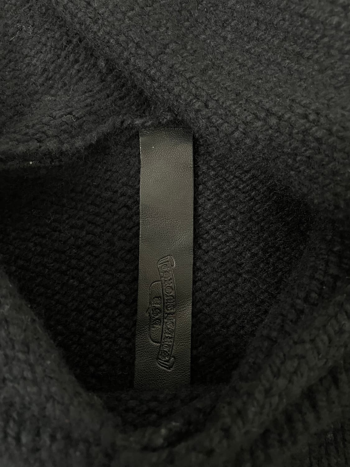 신형 크롬하츠 VIC 크로스 레더패치 빅크로스 캐시미어 후드티 XL 상품이미지4