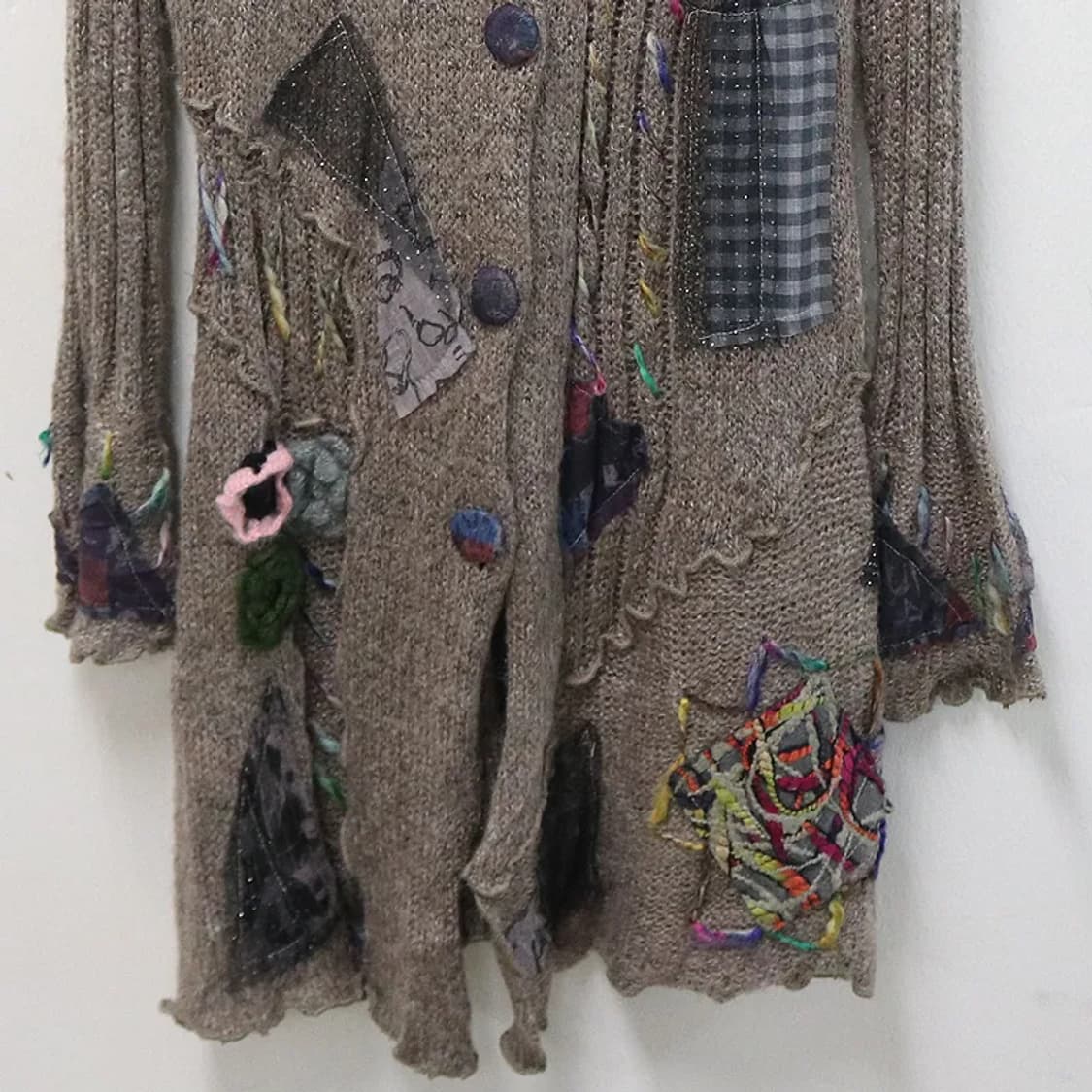 KHAKI KOJI 그런지 울 혼방 롱 가디건 63966 상품이미지4