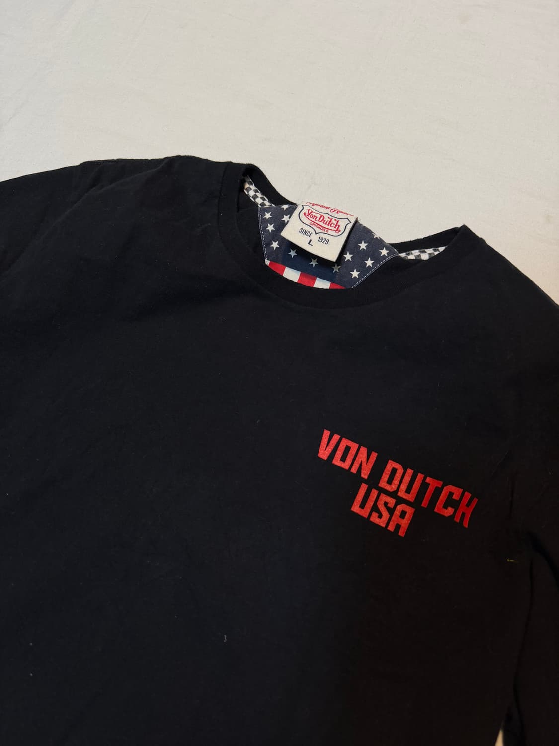 본더치 빈티지 레이싱 프린팅 롱슬리브 블랙 상품이미지2