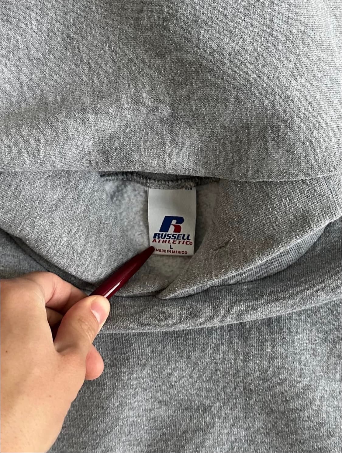 00s 빈티지 러셀 후드티 그레이 L 상품이미지7