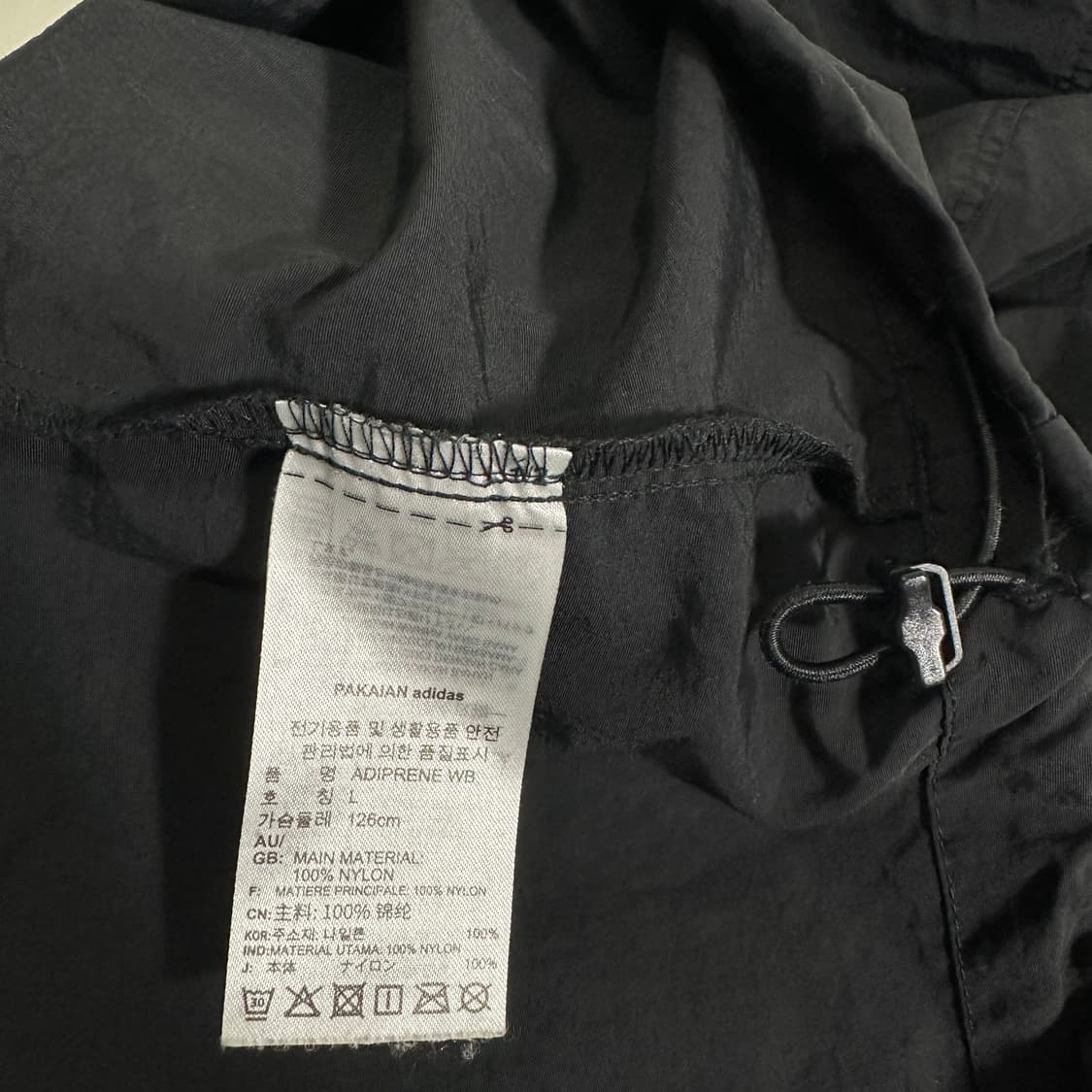 L 105 아디다스 블랙 ADIPRENE 바람막이 아노락 상품이미지8