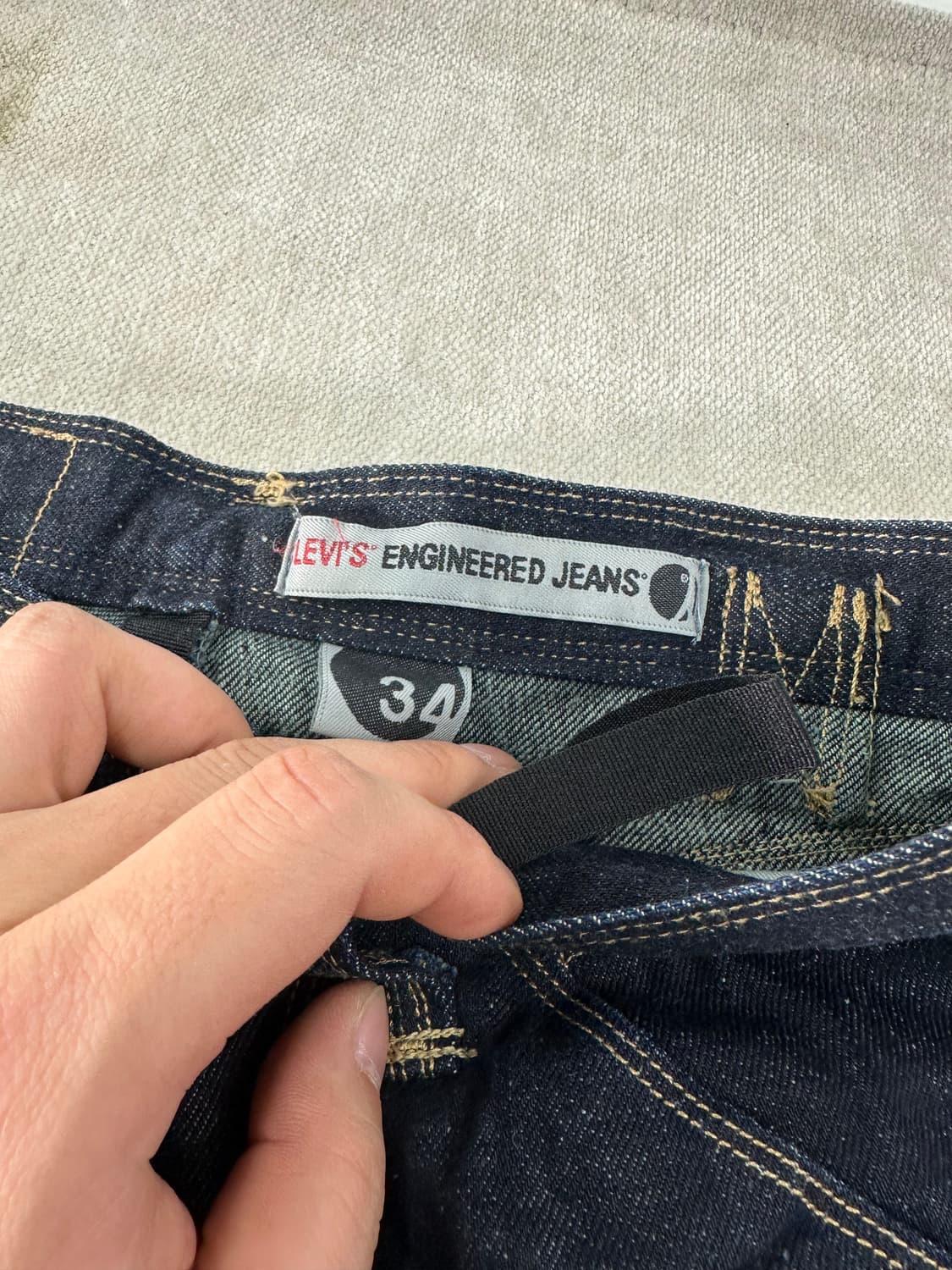 34 리바이스 00s 엔지니어드 진 3RD 백신치 진청 데님 팬츠 상품이미지4
