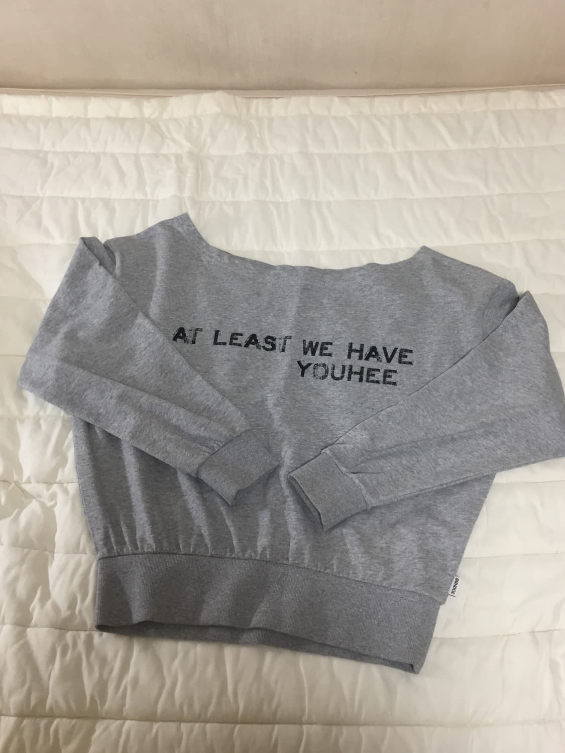 유희 오프숄더 스웻셔츠 그레이 상품이미지2