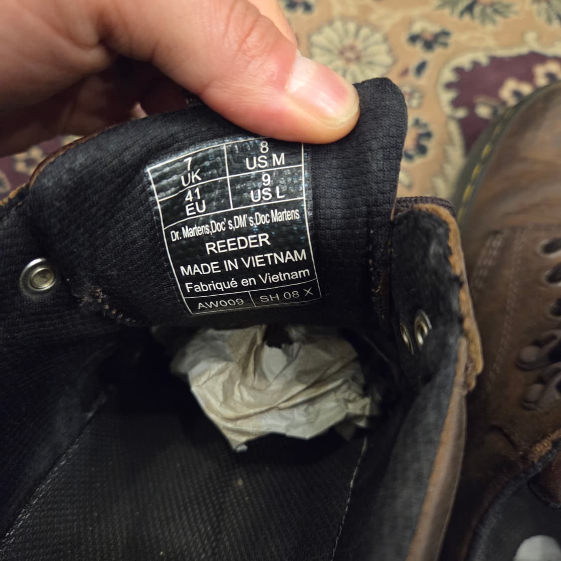 닥터마틴 리더 크레이지호스 브라운 uk7 260 상품이미지7