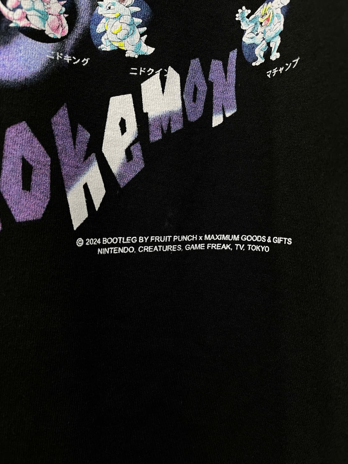 포켓몬스터 팬텀 도감 그래픽 애니 반팔티 부틀렉 상품이미지5