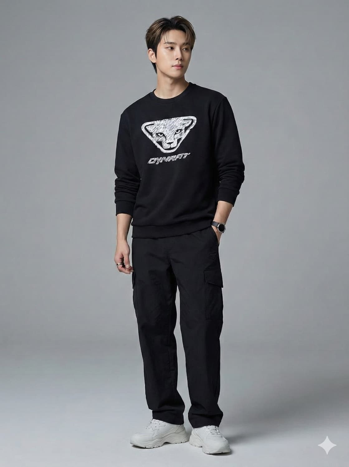 다이나핏 스노우 레오파드 빅로고 맨투맨 상품이미지1