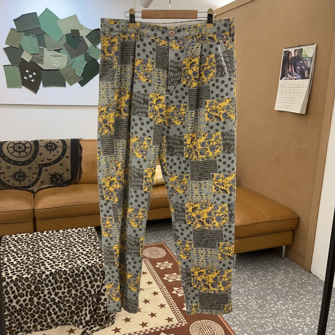 디스이즈네버댓 크레이지 키치 프린팅 워크 코튼팬츠 M C09213 상품이미지3