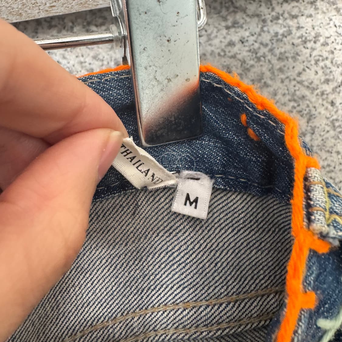 VTG THL 패치워크 데님 롱 스커트 상품이미지7