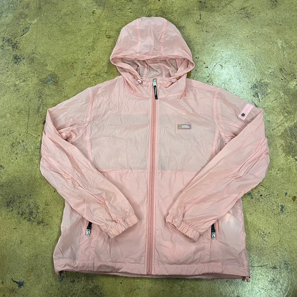 [정품/S] 내셔널지오그래픽 핑크 바람막이 후드 자켓 b14 상품이미지2