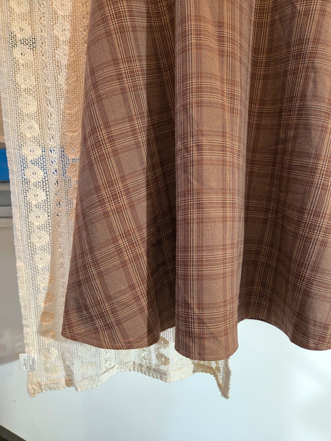 체크 롱스커트 상품이미지3