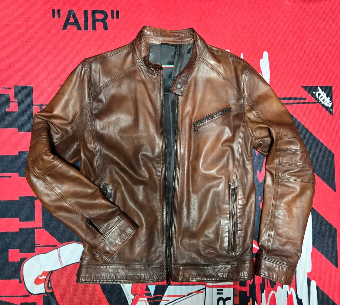 페루치 Peruzzi 이탈리아 싱글 라이더 가죽 레더 자켓 상품이미지1