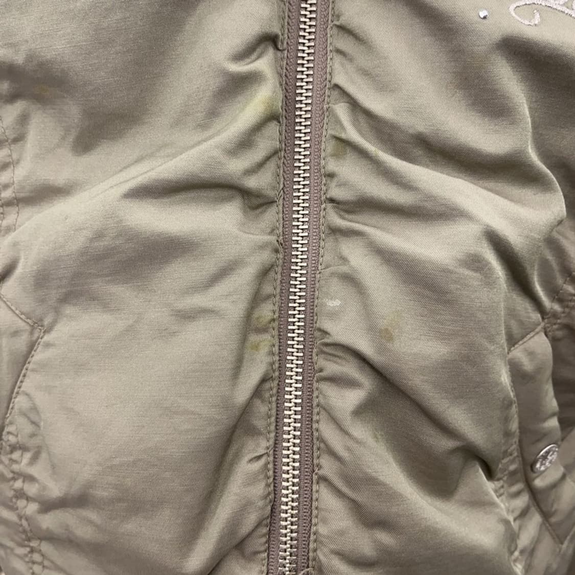 빈티지 Y2K 대장급 러블리힙 올리브카키 항공점퍼 자켓 90 C09340 상품이미지9