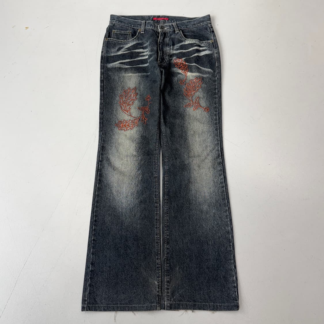 291295=HOMME 제팬 자수 부츠컷 워싱 데님팬츠 상품이미지2