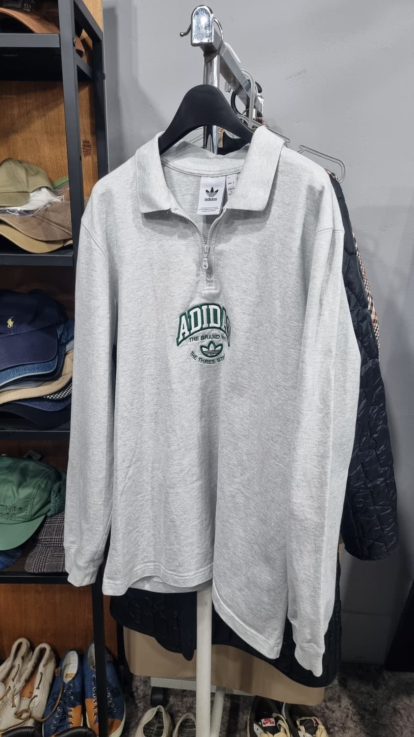 아디다스 불꽃마크 회색 긴팔티 105(xL) 컨디션10/9 상품이미지1