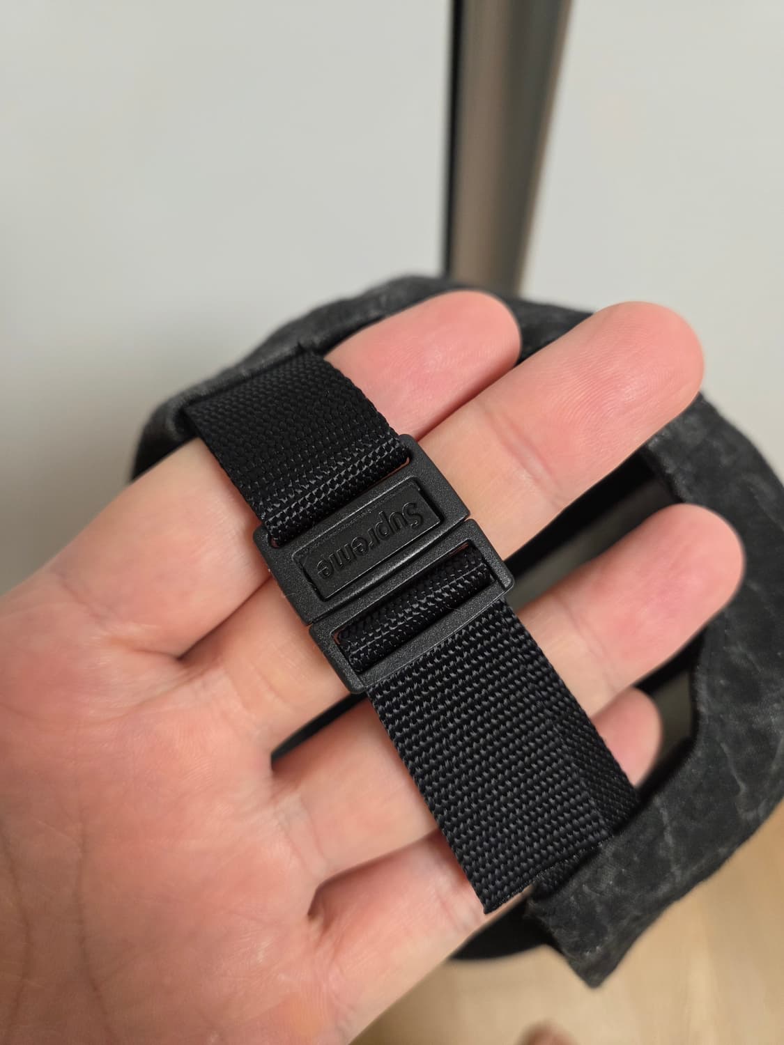 스톤아일랜드 X 슈프림 캠프캡 블랙 23FW 상품이미지5