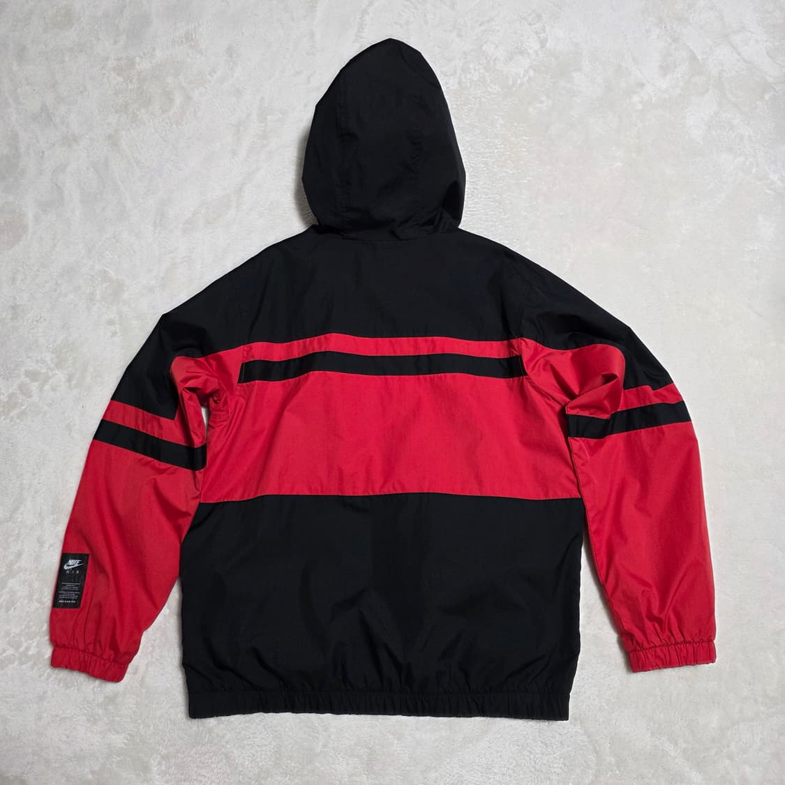 (L)나이키 에어 아노락 바람막이 검빨 상품이미지3