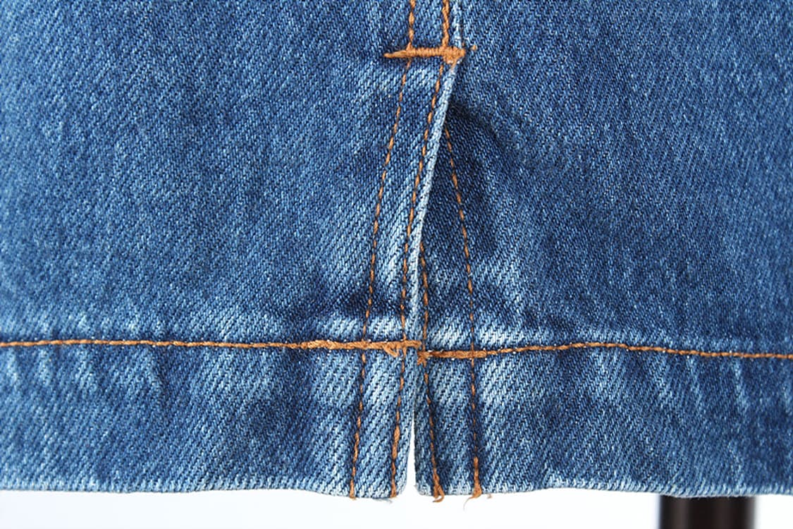 트루사르디 데님 자수 핑크 장미꽃무늬 로즈플라워 H라인 슬림 미니 청치마 상품이미지7
