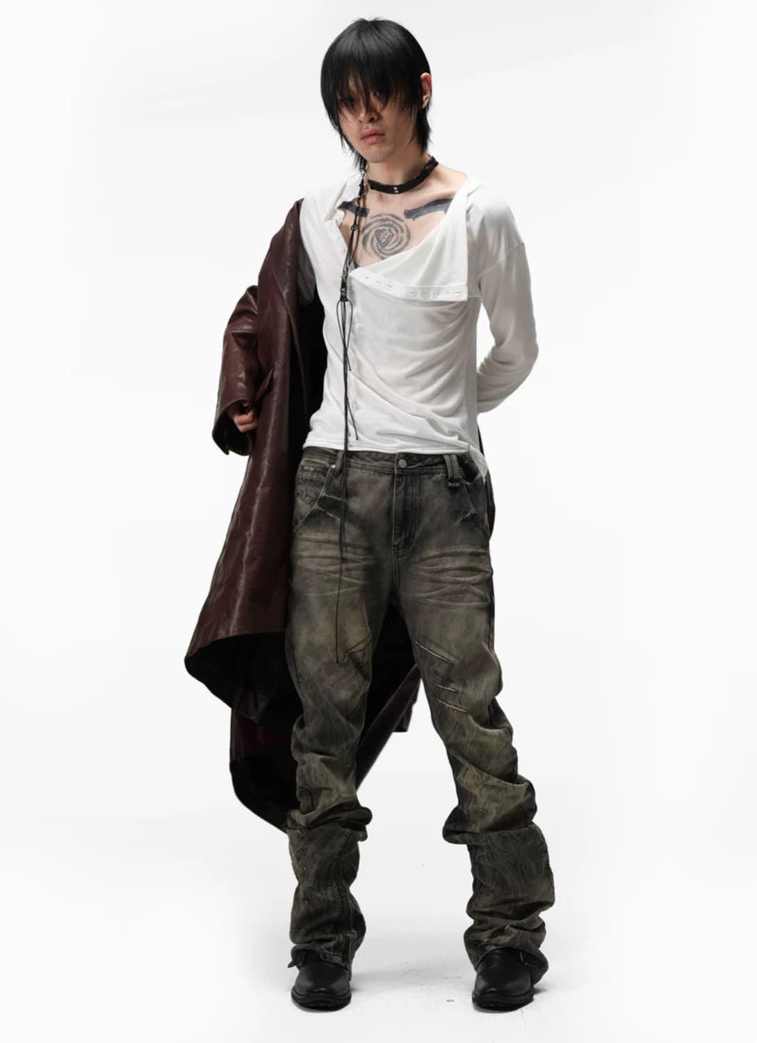 Shadow Scrape Loose Jeans 상품이미지2