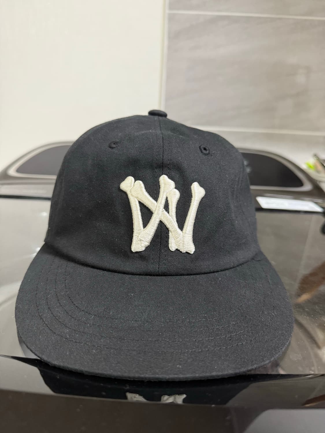 아오이로 6-Panel Bone A/N Cap - Black 상품이미지2