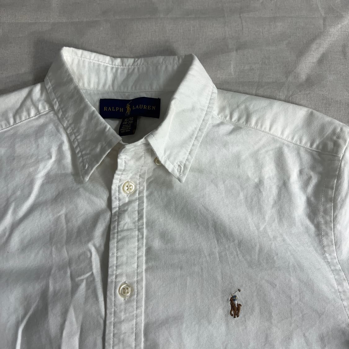 폴로 정품 옥스포드 셔츠 화이트 XL 상품이미지1