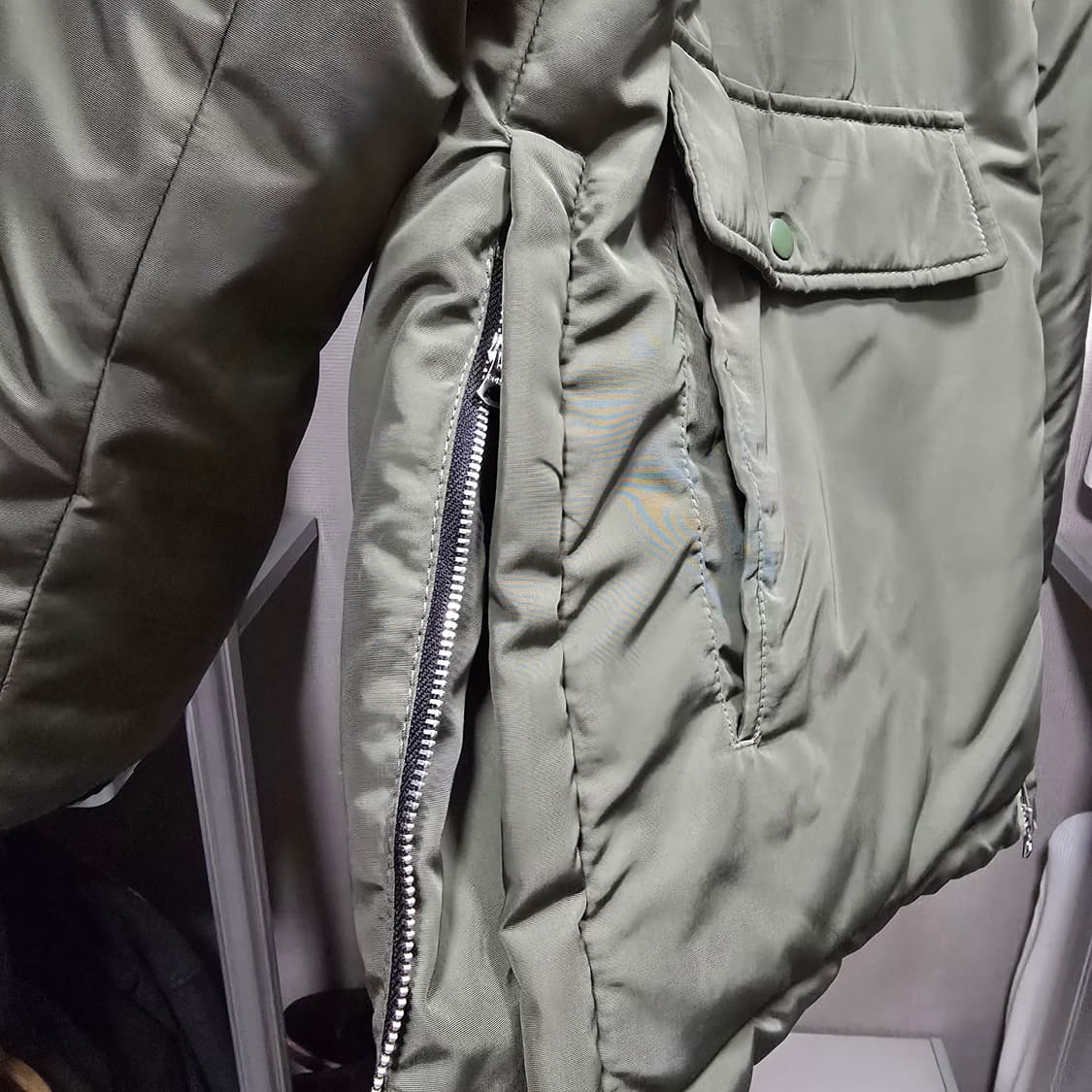 클럽모나코 후드패딩 / 카키 / M 상품이미지3