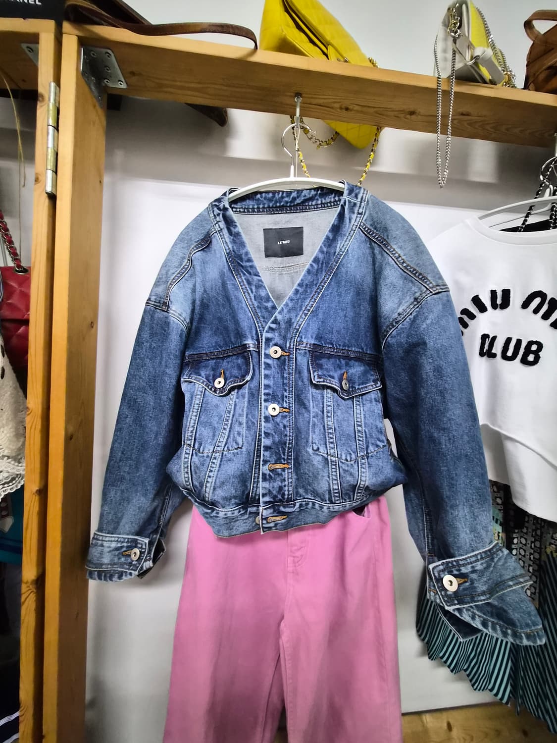 르미유 백포인트 데님 벌룬자켓 상품이미지2