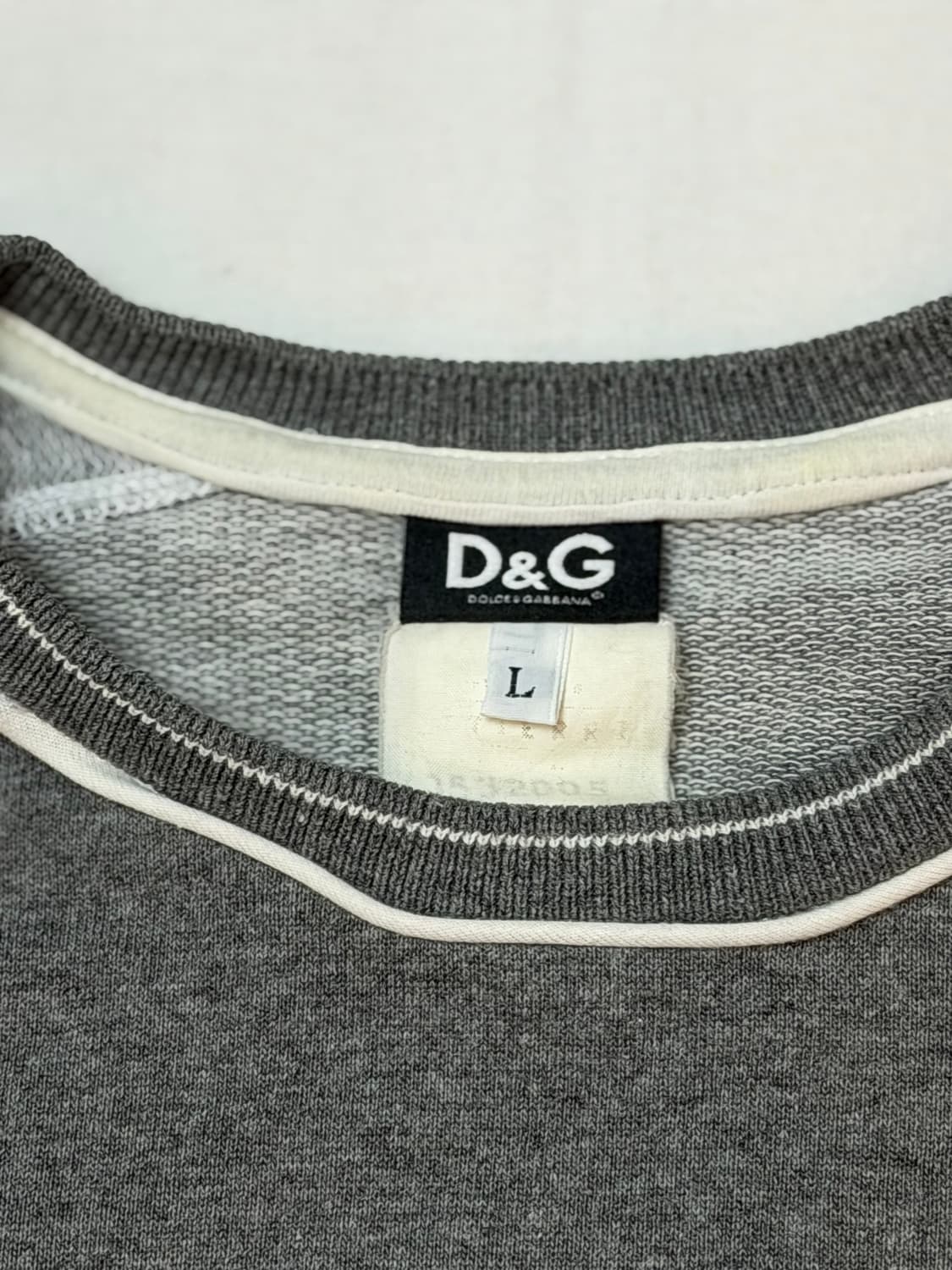 00s 돌체앤가바나 아카이브 GYM 컬렉션 스웻셔츠 맨투맨 그레이 상품이미지4
