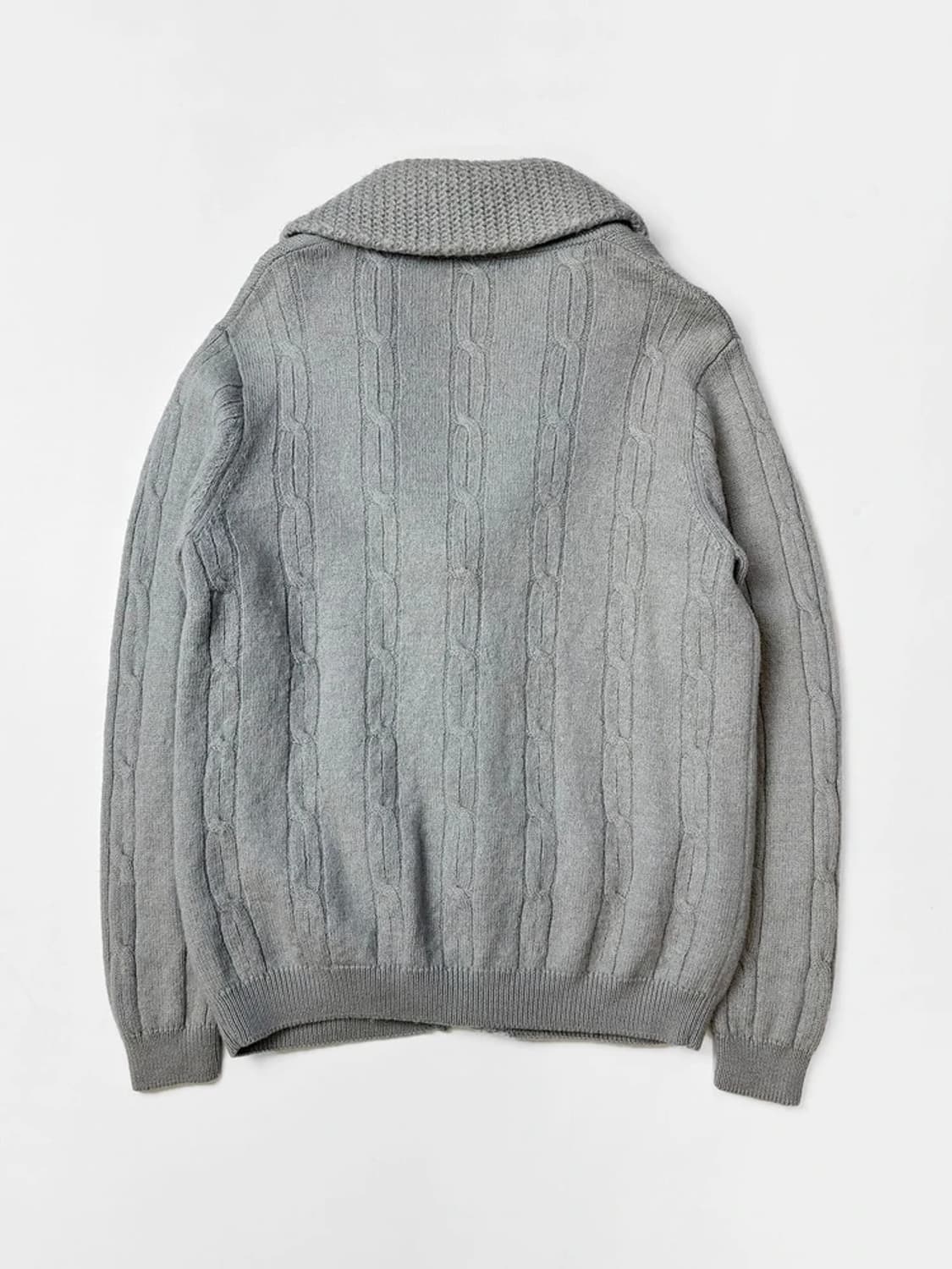 라코스테 그레이 케이블 니트 숄 카라 가디건 PN5336 상품이미지5