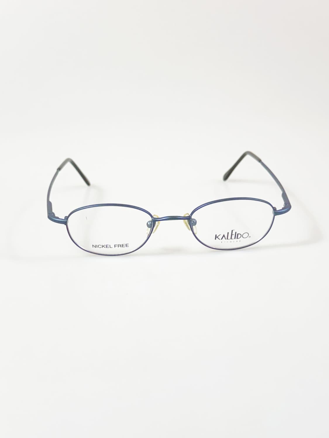 90s KALEIDO 슬림 오벌 블루 메탈 빈티지 안경 상품이미지1