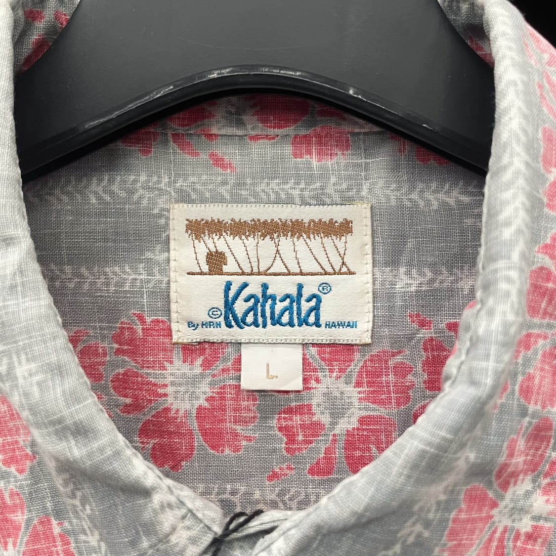Kahala 카하라 풀오버 세로 플로럴 원포켓 하와이안 반팔 셔츠  상품이미지7