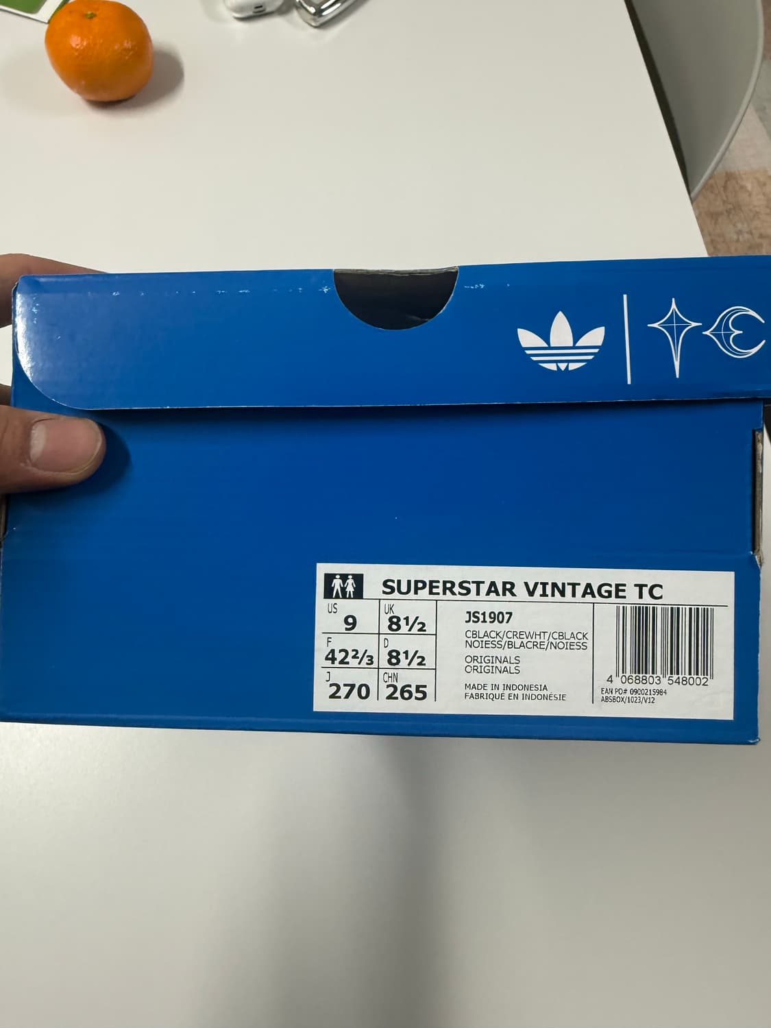 아디다스 x 떠그 클럽 슈퍼스타 빈티지 코어 블랙 크림 화이트 270 상품이미지2