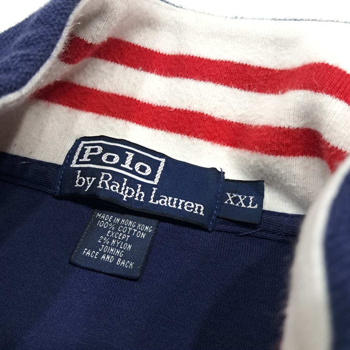 CL997 2XL 폴로 90s 홍콩판 코튼 네이비 집업자켓 상품이미지3