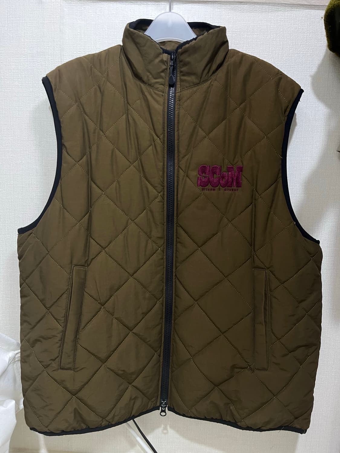 테켓 카키 퀼팅 패딩조끼 상품이미지1