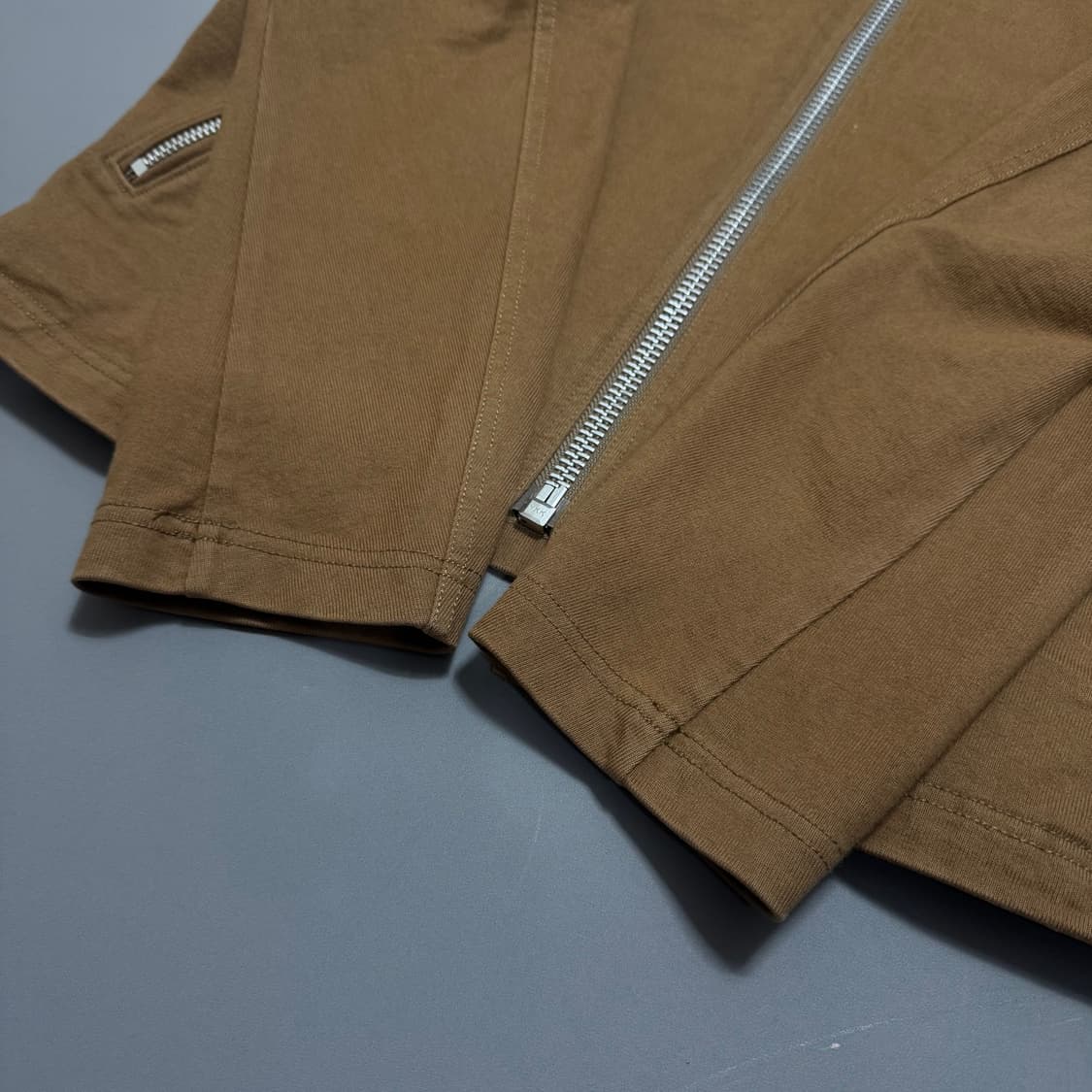 쇼트(Schott) 브라운컬러 코튼 리얼 레더 칼라넥 라이더스 자켓 상품이미지6