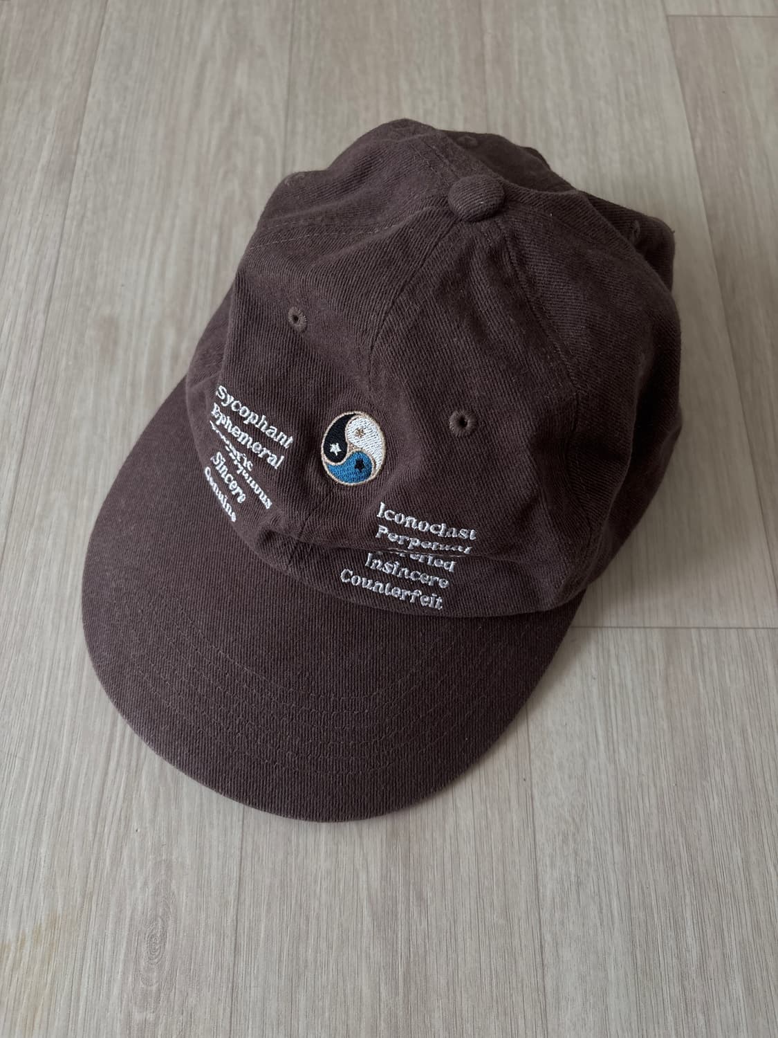 Fastle Yin Yang washed cap brown 볼캡 상품이미지1