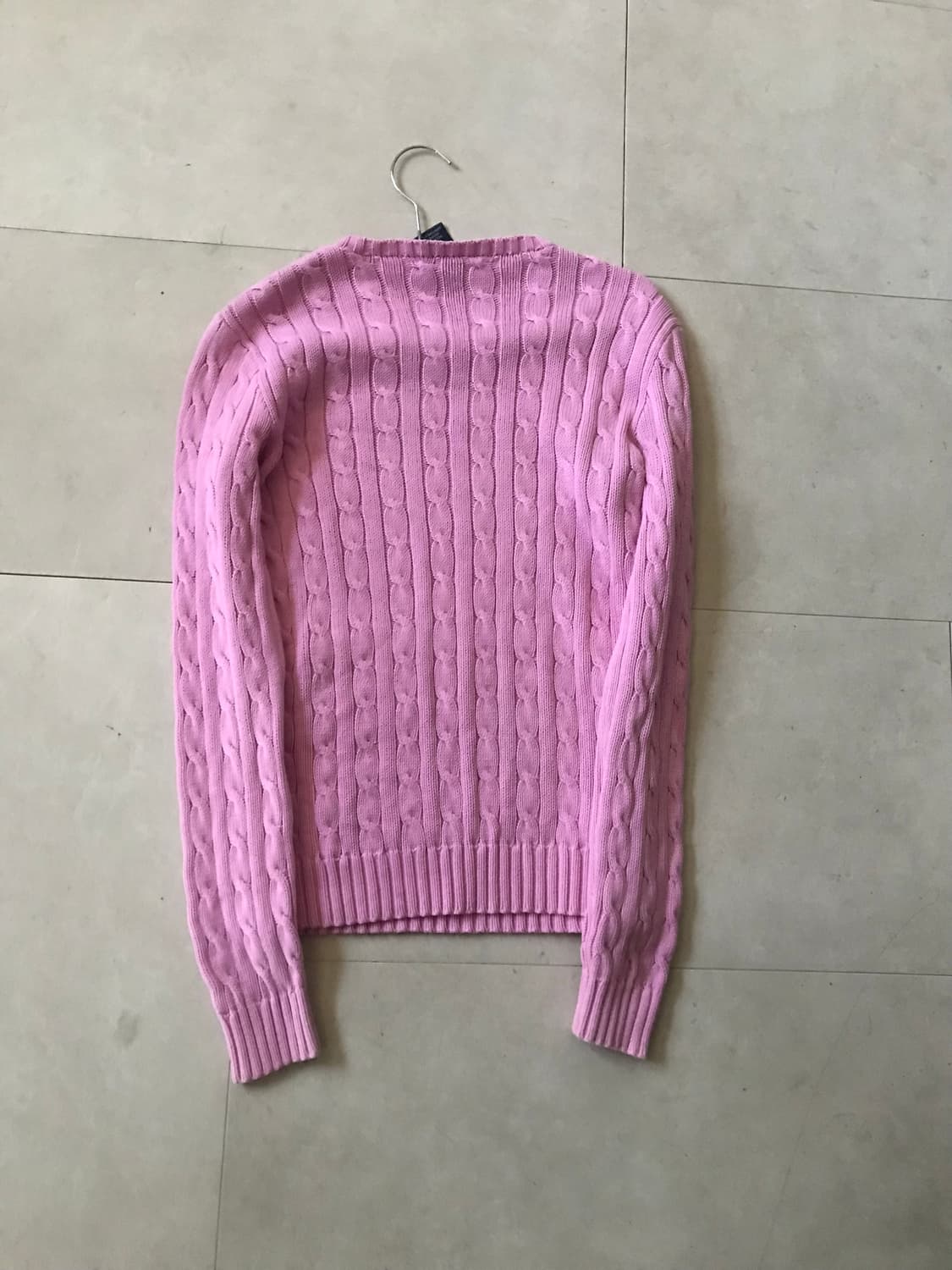 폴로 핑크 케이블 니트 상품이미지9