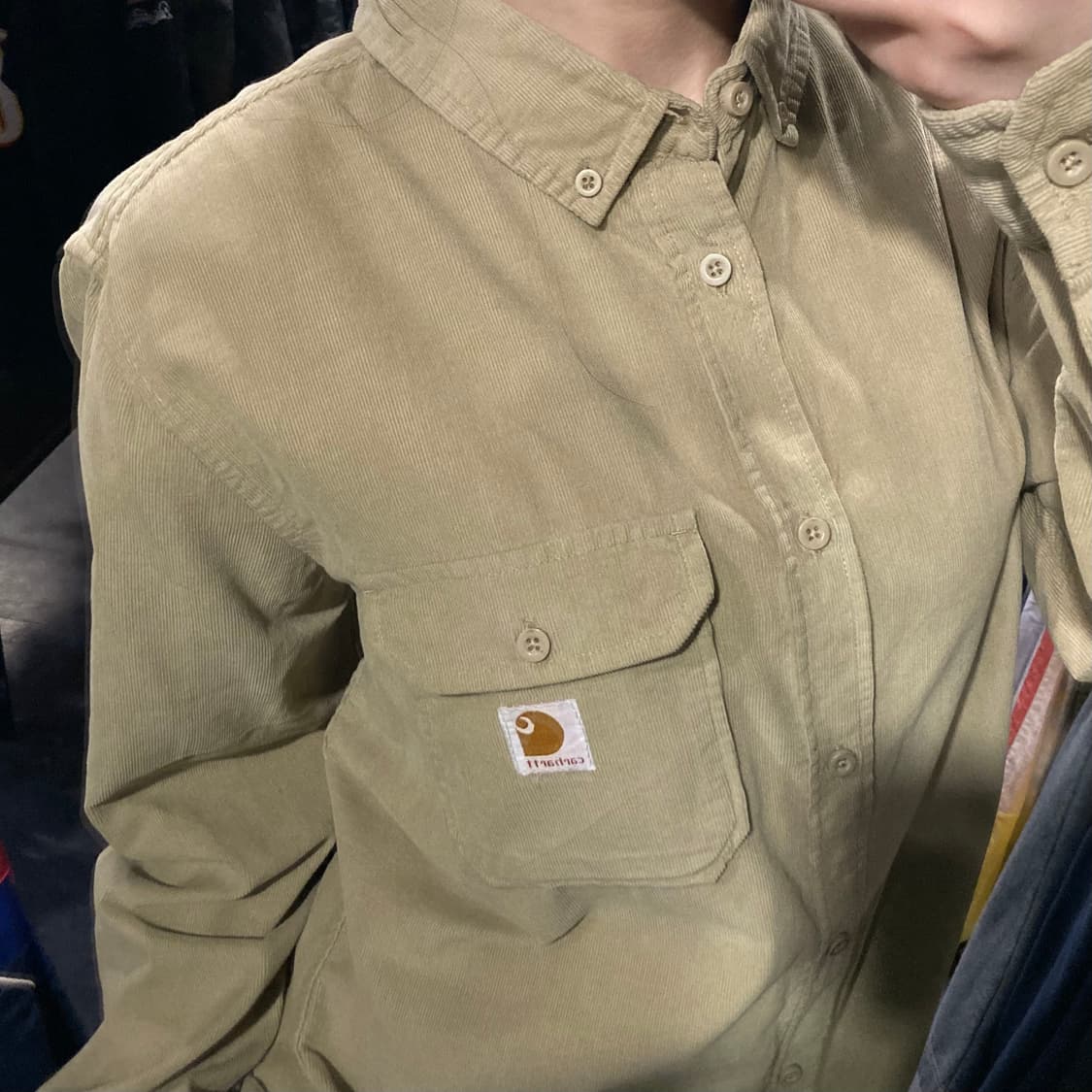 [IM]칼하트 코듀로이 워크셔츠 베이지 상품이미지5