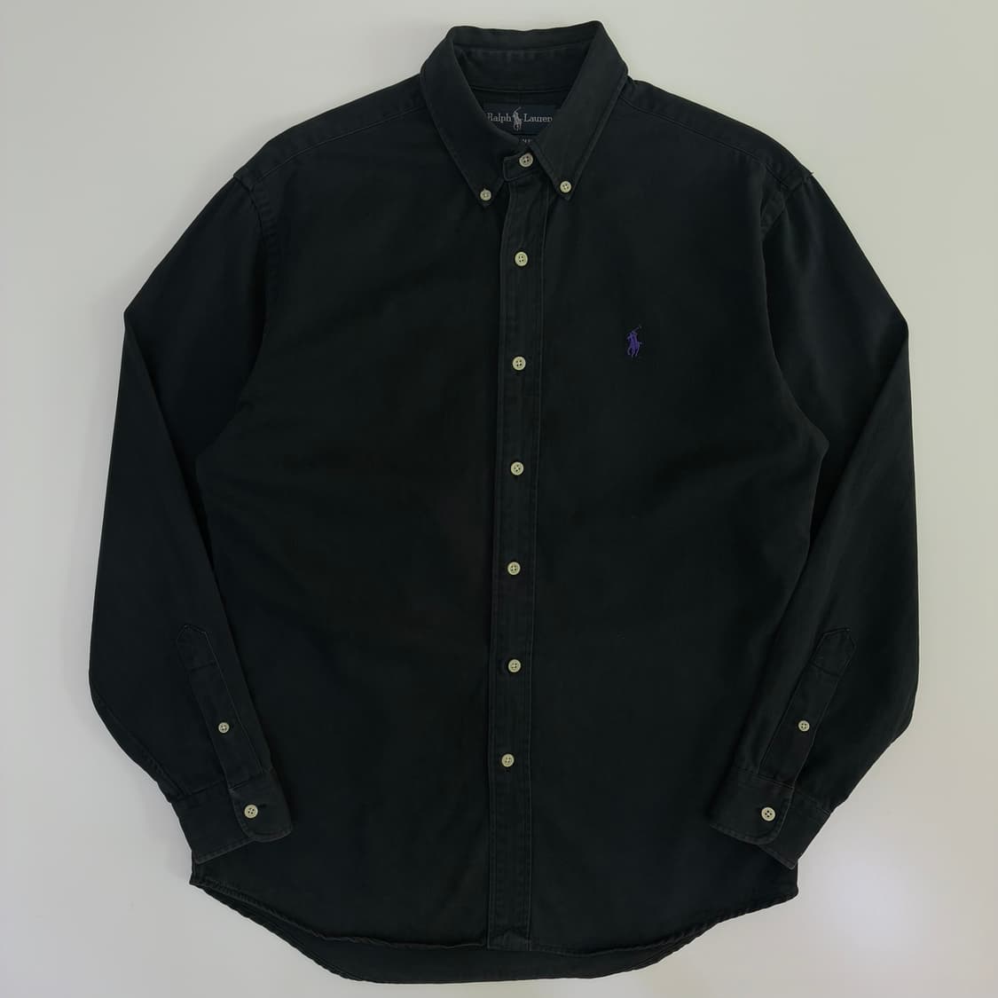 Polo 폴로 랄프로렌 구형 블랙 퍼플 포니 셔츠 상품이미지1