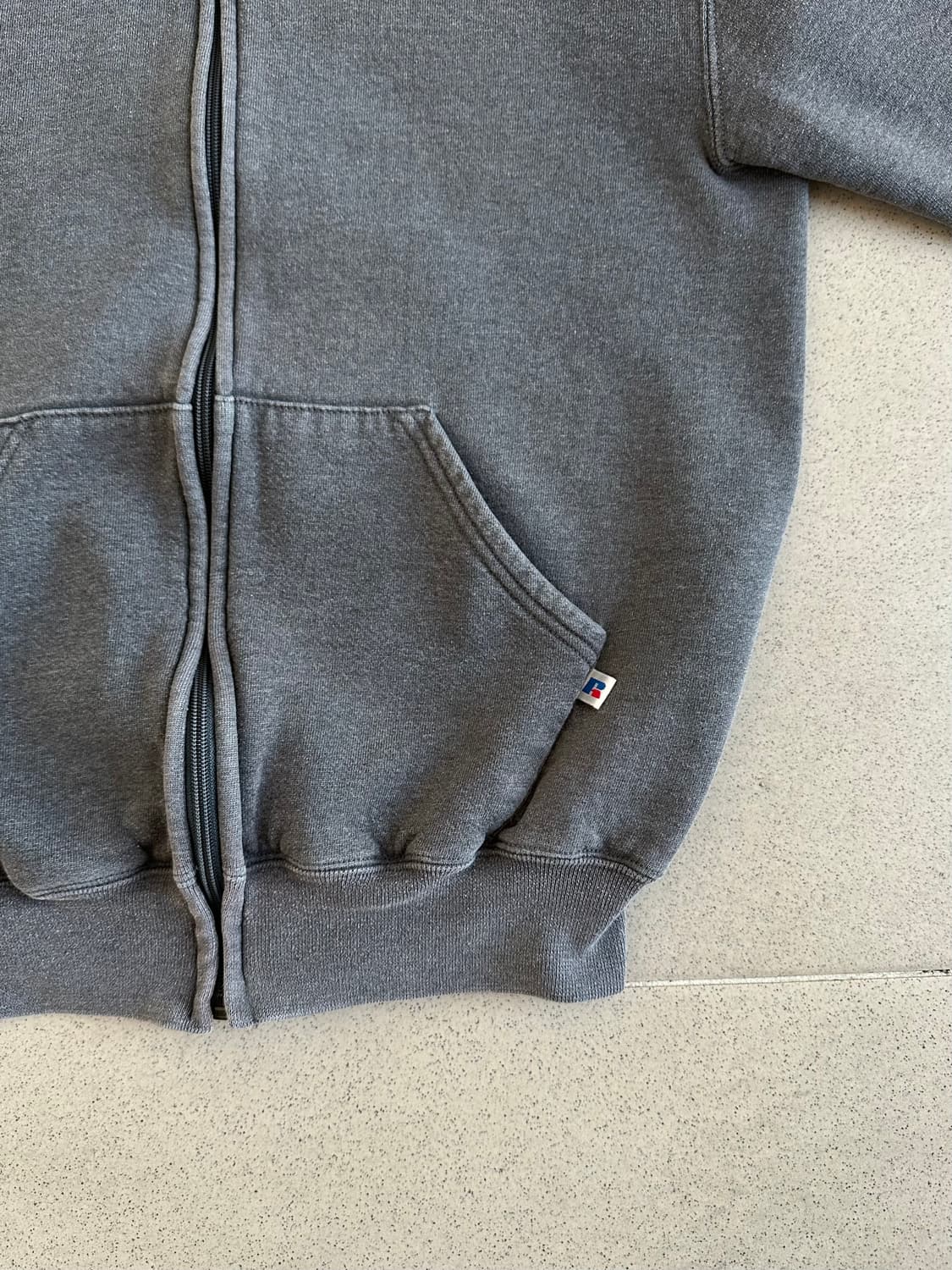 90s 빈티지 러셀 후드집업 다크그레이 M 상품이미지3