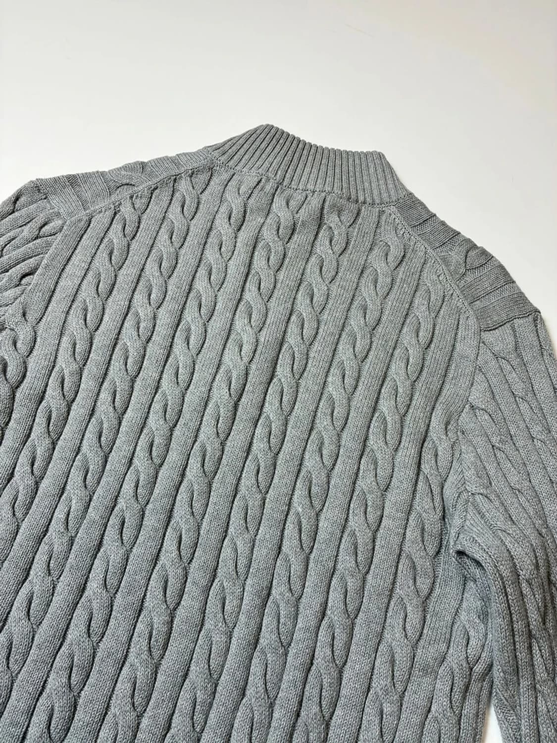 폴로 랄프로렌 큐알 꽈배기 하프 집 니트 PN8210 상품이미지5