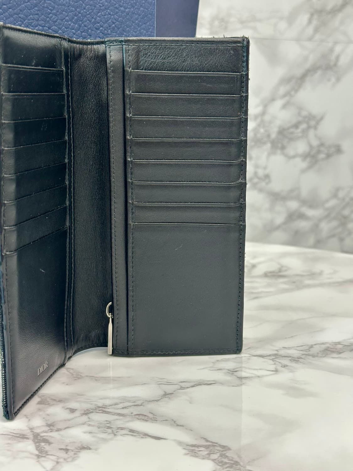 [풀구성]디올 오블리크 버티컬 장지갑 블랙 상품이미지6