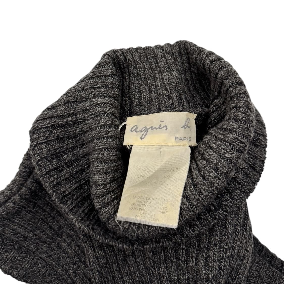 Agnes B 아네스베 터틀넥 베스트 차콜 상품이미지9