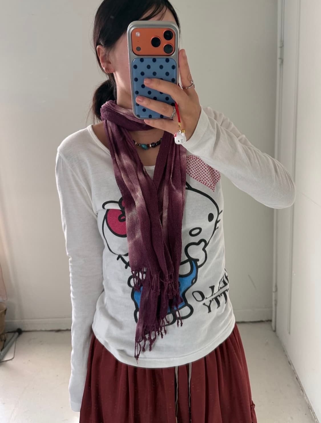 일본빈티지 산리오 헬로키티 큐빅 롱슬리브 상품이미지2